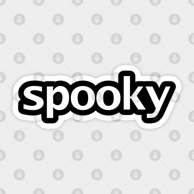 Spooky Minimal Typography White Text Sticker by ellenhenryart